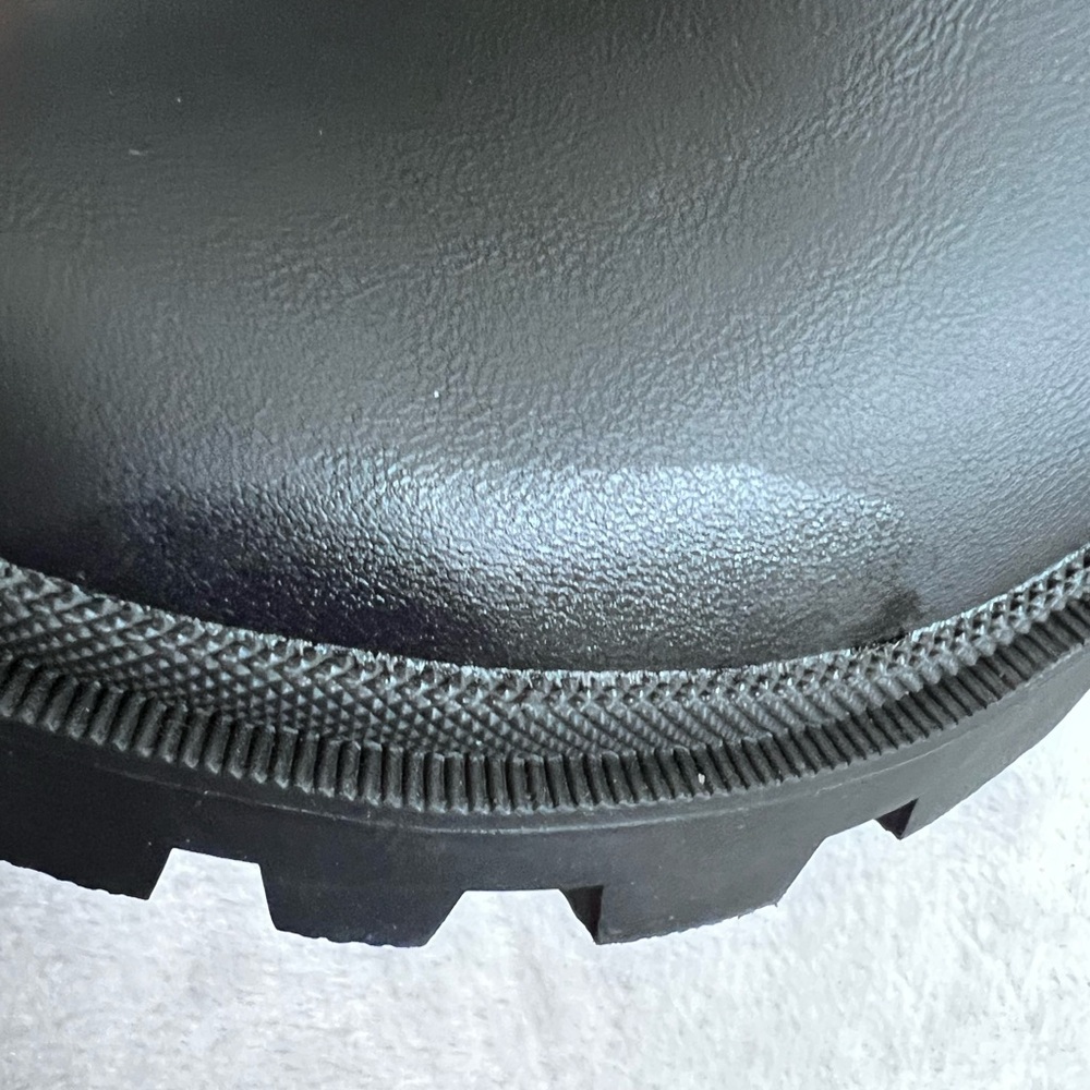 Black combat style boots with crystal accents, size 6 - Picture 8 of 9